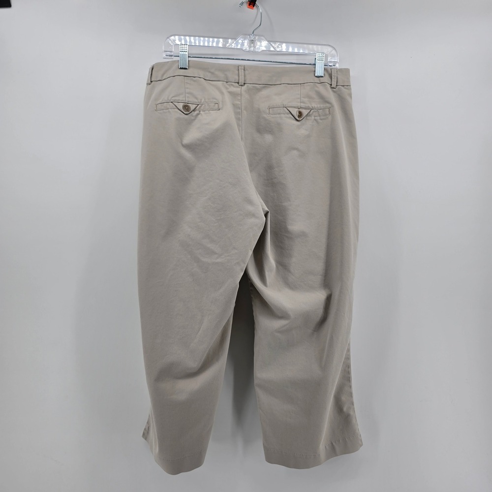 Dockers Womens Khaki Capri Pants Tan Cotton Blend Stretch Size 16 - Picture 2 of 6